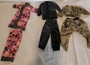 Vintage Barbie Doll Clothes Lot 3 Pantsuit Jacket Outfit Sets Mattel 1980s 1990s